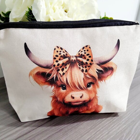 Cute Cowgirl Cosmetic Bag Pouch  Cosmetic Pouch,Travel, Stationary, Money Holder - Picture 9 of 9